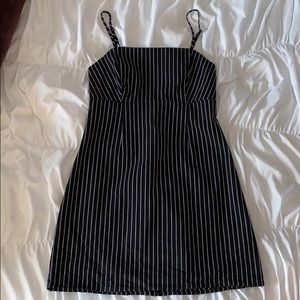 Kendall + Kylie black and white striped dress